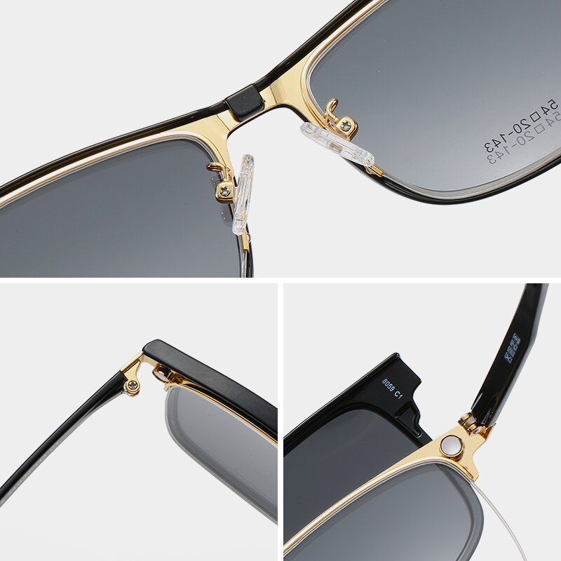 Imán Clip en gafas hombres marco Clip polarizado gafas de sol de hombres prescripción óptico montura de gafas miopía grado gafas