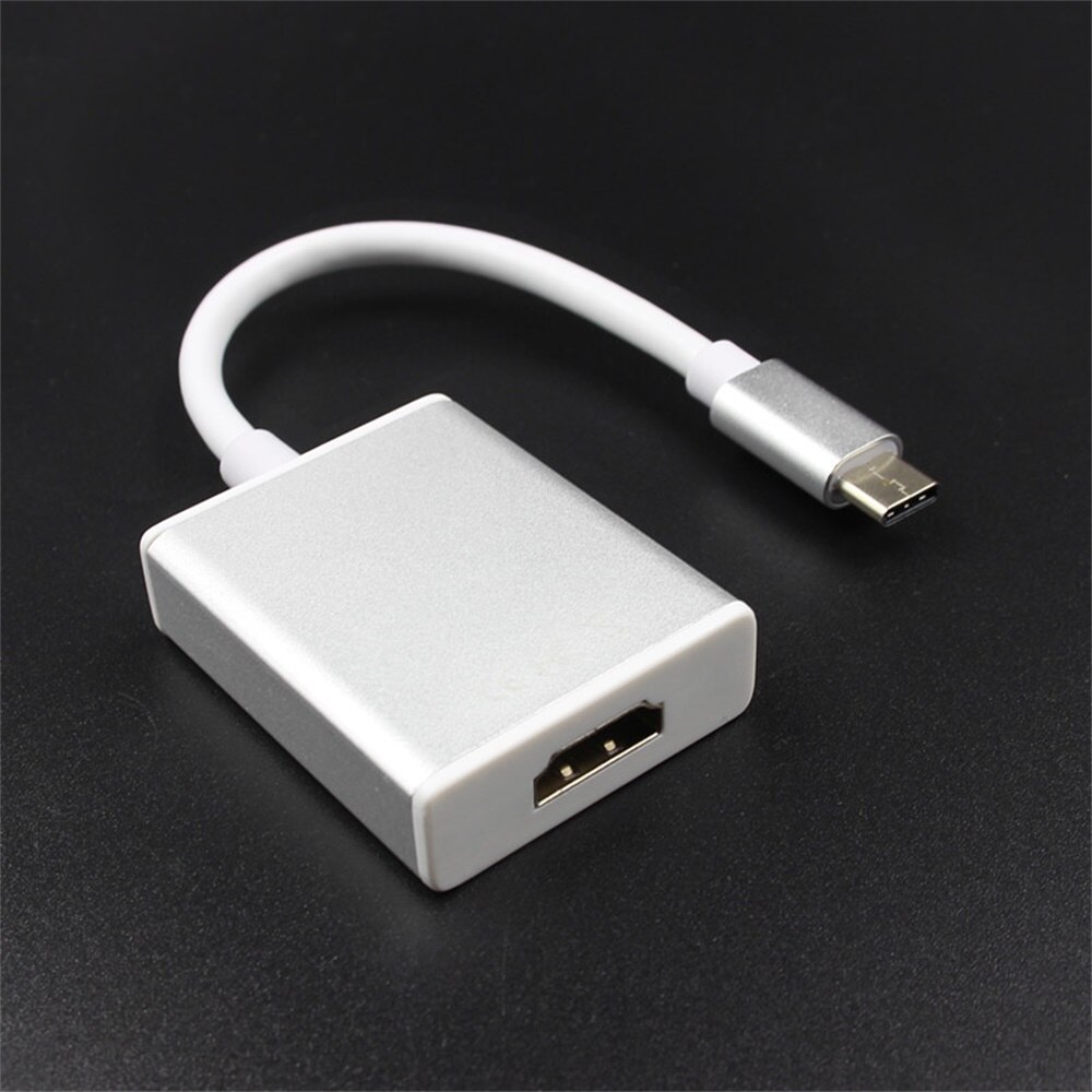 Metalen Usb 3.1 Naar Hdmi Type-C Naar Hdmi Hd Kabel/Voor Macbook USB3.1 Naar Hdmi gt: Zilver