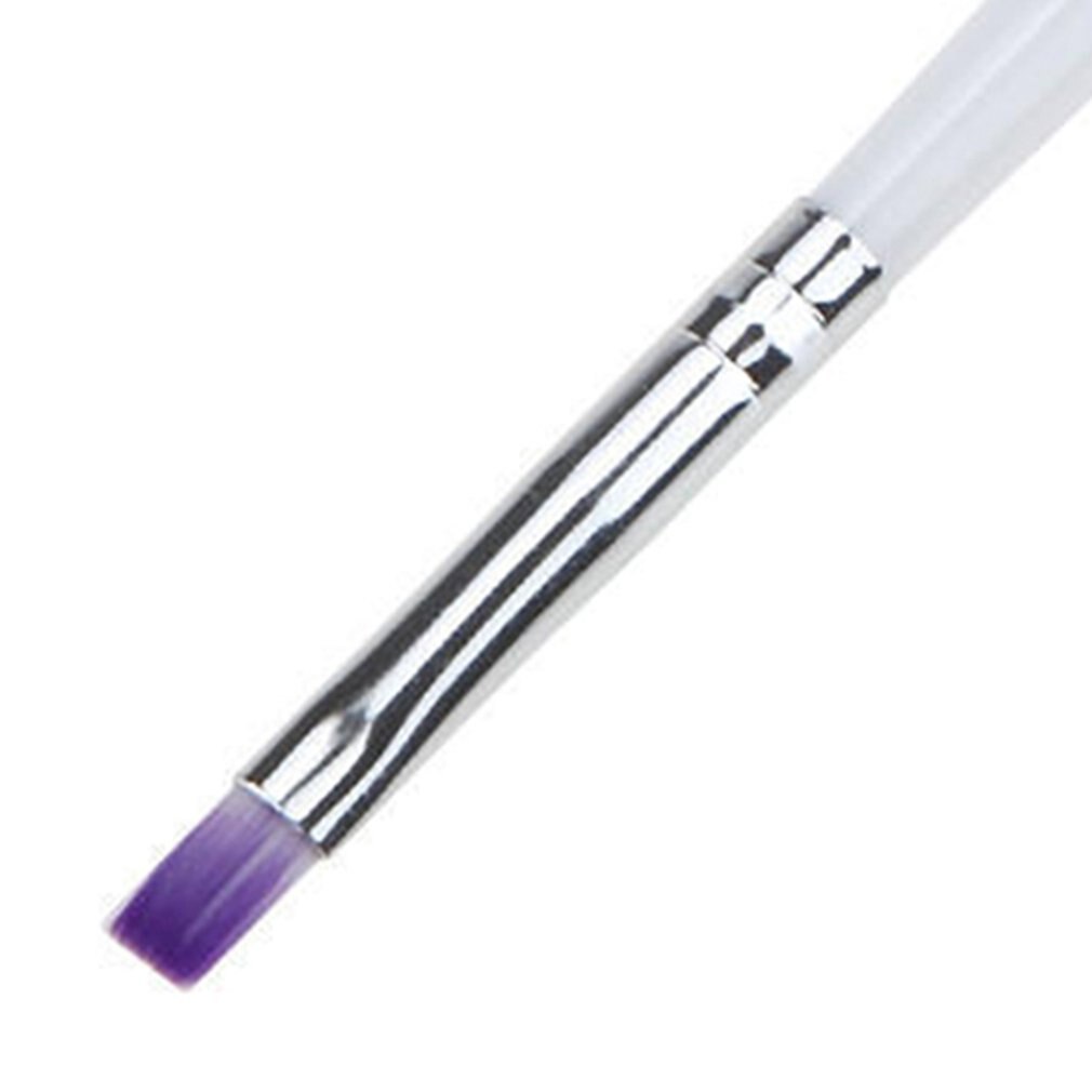 Manicure Pen Flat Mouth Light Therapy Pen Purple Hair Gel Pen Nail Art UV Gel Art Brush Manicure Tool