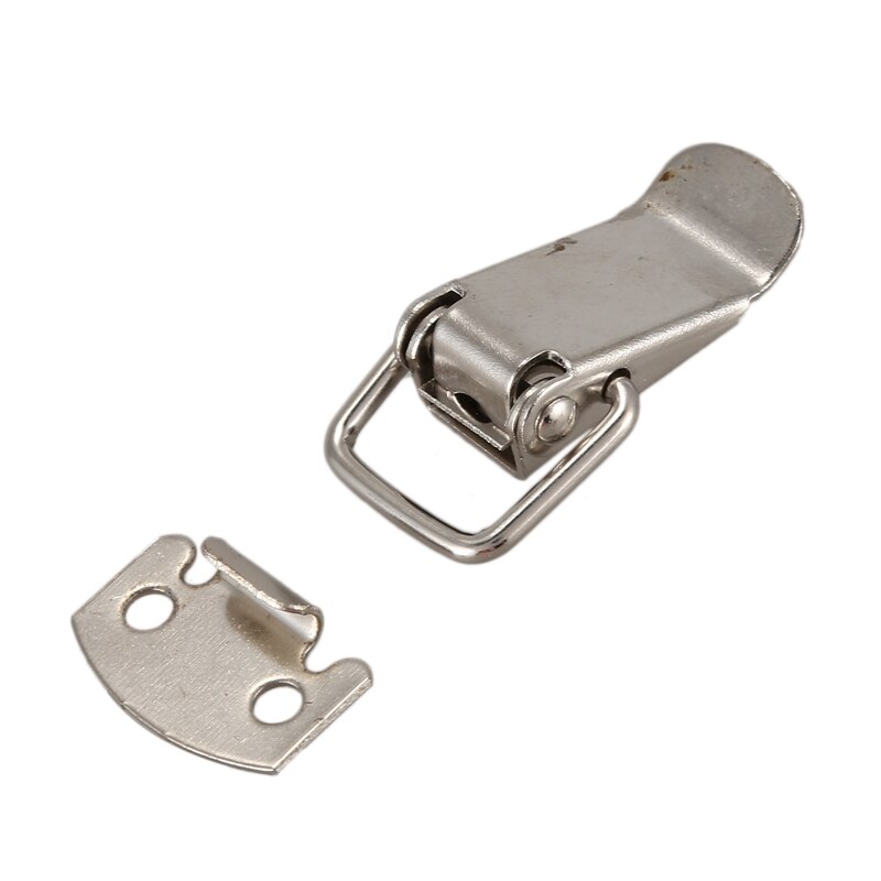 Silver Tone Metal Toggle Draw Latch Straight Loop Catch 1.6"