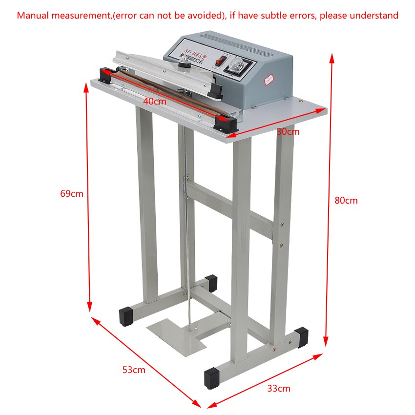 38cm længde madpedalpose forsegler hurtig hastighed platic pose varmeforseglingsmaskine polyethylen polyethylen plast madpose forsegler 400w