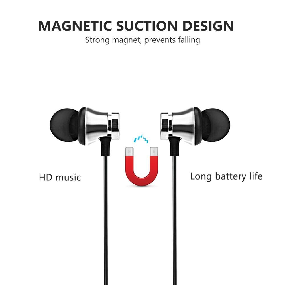 Auriculares deportivos con Bluetooth, manos libres, magnéticos, con micrófono, para iPhone, Xiaomi, Android, LG