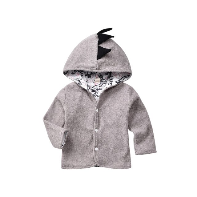 Baby Jongens Zachte Fluwelen Katoenen Jassen Leuke Cartoon Herfst Winter Kleding Kid Peuter Infant Dinosaurus Hoodie Lange Mouwen Jas