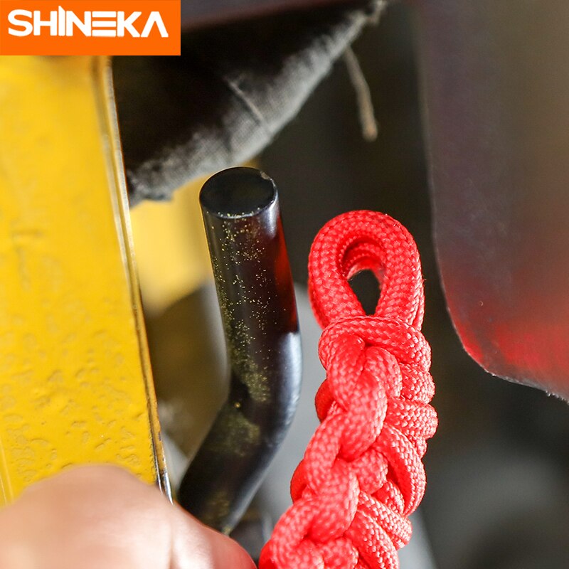 Tensioning Belts For Jeep Wrangler TJ 1997-2006 Front &amp; Rear Door Adjustable Restriction Protection Rope Strap For Jeep Wrangler