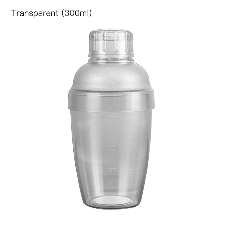 Plastic Martini Cocktail Shaker 350ml/530ml/700ml/1000ml Wine Beverage Mixer Wine Shaker Cup Drink Mixer Barware Boston Bar Tool: Transparent