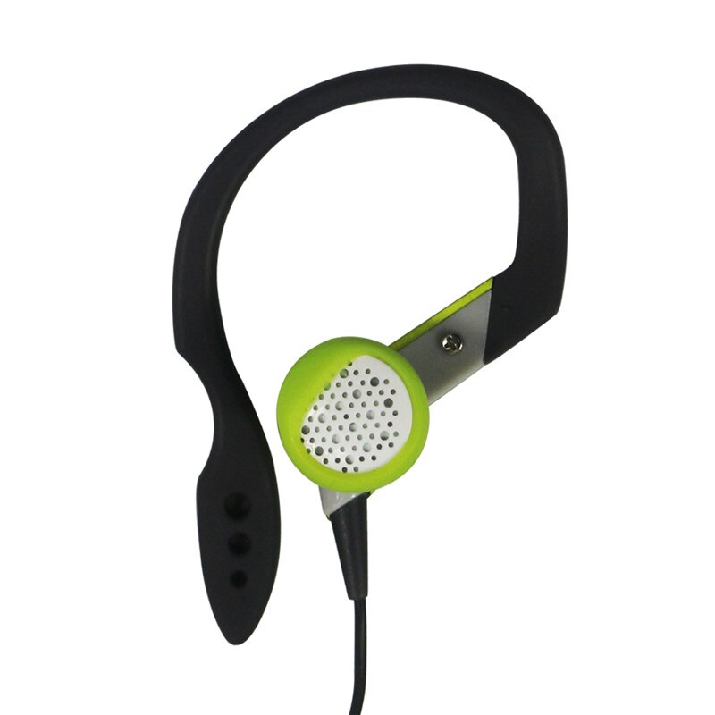 oreille crochet écouteur en plein air Fun sport casque filaire casque Fone De Ouvido pour iPhone Samsung Xiaomi téléphone portable: Green