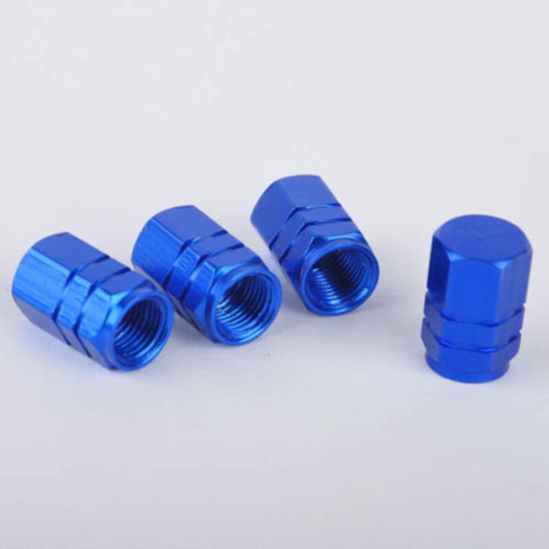 4 Uds tapon rueda coche tapones valvula coche enchufes de rueda de neumático de neumáticos Tapa Valvula para rueda de motocicleta tapas Theftproof aluminio rueda de coche Tapa de válvula tapas de válvula de aire tapone: CA346-BL