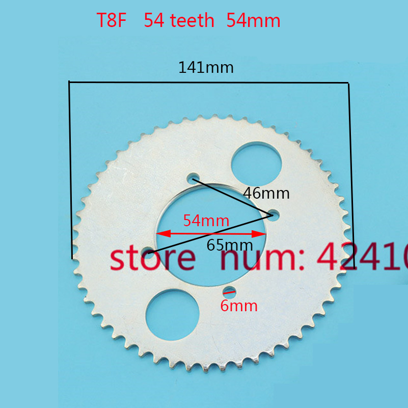 47cc 49cc T8F Ketting 84 Links En 54T Tanden 54 Mm Keten Plaat Tandwiel Voor Mini Moto Atv Quad 2 Takt Motor Onderdelen Accessoires