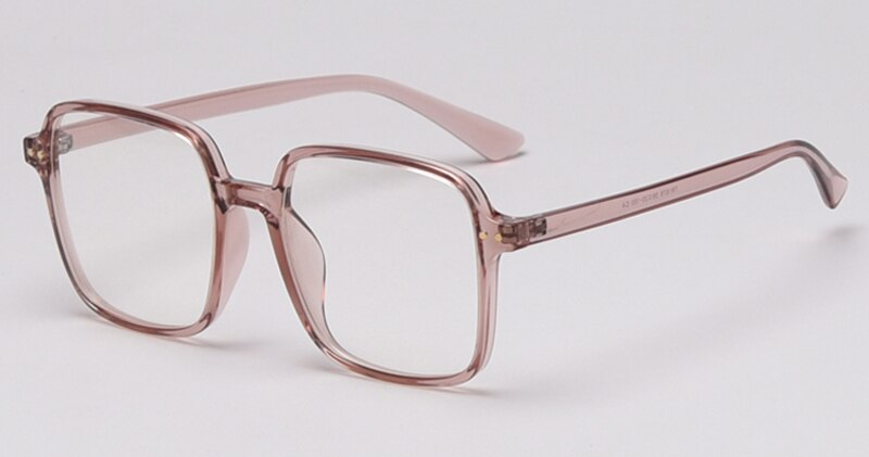 Peekaboo, gafas de protección para los ojos, montura cuadrada para ordenador para hombre TR90, gafas bloqueadoras de luz azul, gafas ópticas para mujer ultralivianas: light brown