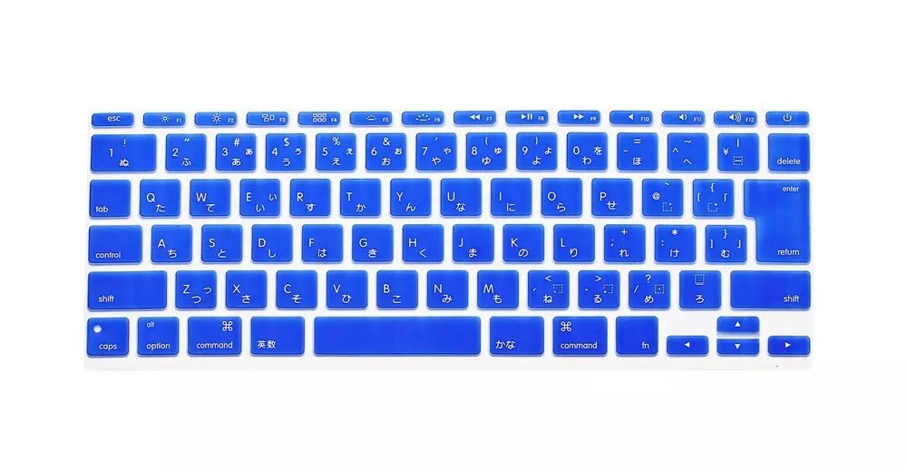 Japonais anglais japon JP Version Silicone clavier couverture peau protecteur couverture pour Apple MacBook Air 11 "11.6 pouces A1465 A1370: Darkblue