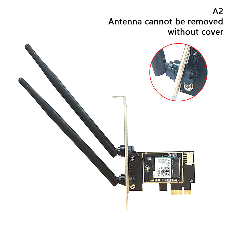 WiFi 5 PCI-E Wireless Adapter AC1200 Network Card Dual Band 2.4G/5GHz 802.11AC For Bluetooth 4.0 Desktop ForWindows 7/8/10/11: black