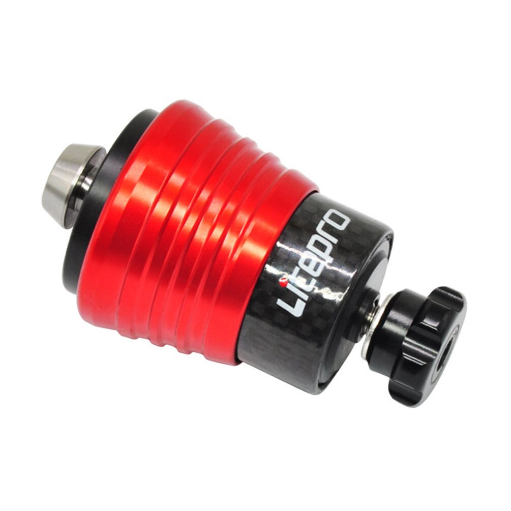 Litepro Folding Bike Carbon Fiber Rear Shock Suspension Spring Titanium Axle Shock Absorber For Brompton Bicycle: red