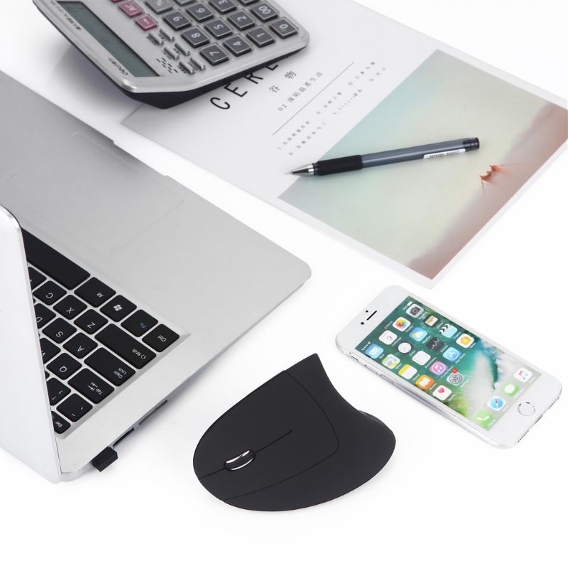 Souris Stylo Sans Fil USB - Design Ergonomique, 1600 DPI, Couleur Grise - Pour Ordinateur Portable Et Bureau