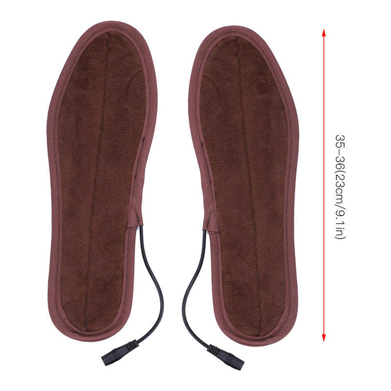 USB Heated Insoles Electric Pads Winter Foot Warmers Shoes Boot Heater Insoles Washable Warm Thermal Insoles Unisex Plantillas