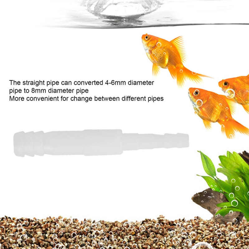 30Pcs Aquarium Air Valve Connector 8/4MM Straight 3 Way L-Shape Plastic Connecting Tube Submersible