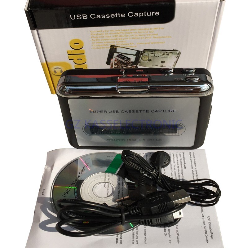 USB Walkman Player convert tape to mp3 player through PC