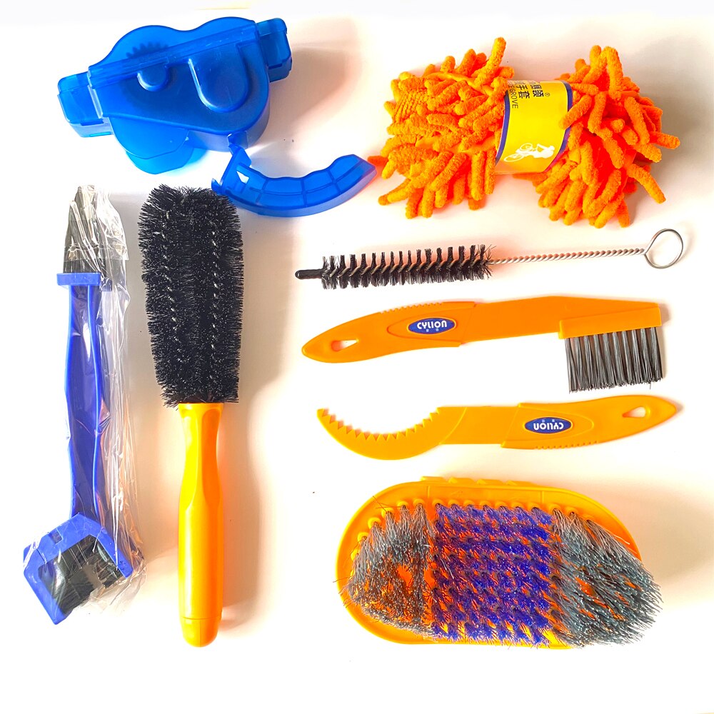 Bike Chain Cleaner Clean Machine Brushes Cycling Cleaning Kit Bicycle Brush Maintenance Tool for Mountain Road City BMX: 05