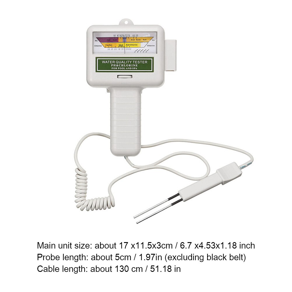 Water PH Cl2 Level Tester Analytical Instruments Swimming Portable Swimming Pool Portable Outdoor Elements: A