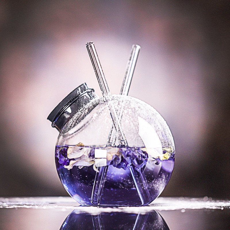 Rundt cocktailglas højt borosilikatglas blyfrit glas til cocktail juice vinglas molekyle sodet originalitet kop