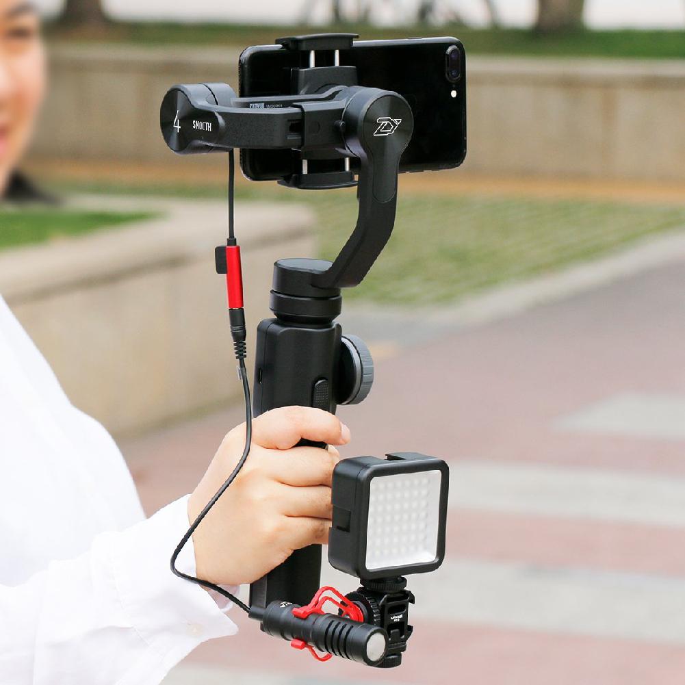 Condenser Video Recording Microphone on-Camera Vlogging for iPhone Samsung Canon DSLR Zhiyun Smooth 4 Stabilizer