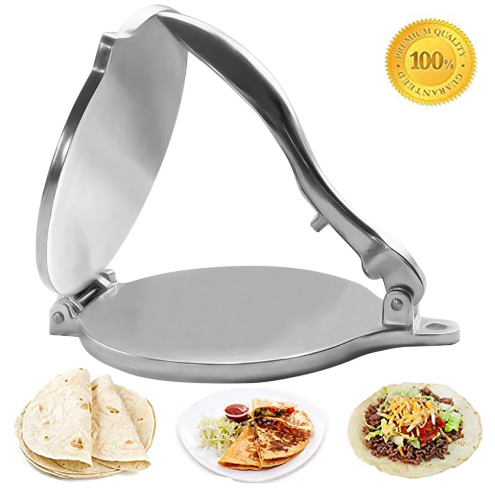 Tortilla Press Maker Aluminum Foldable Tortilla Press Tool Non-Stick Tortilla Pie Tacos Maker Corn Dough Press Machine 8 Inch