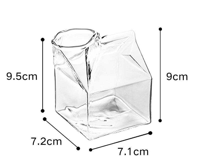 Platz Hohe Temperatur Glas Milch Kasten Kreative Glas Tasse Ernährung Frühstück Tasse Mikrowelle: Ursprünglich Titel
