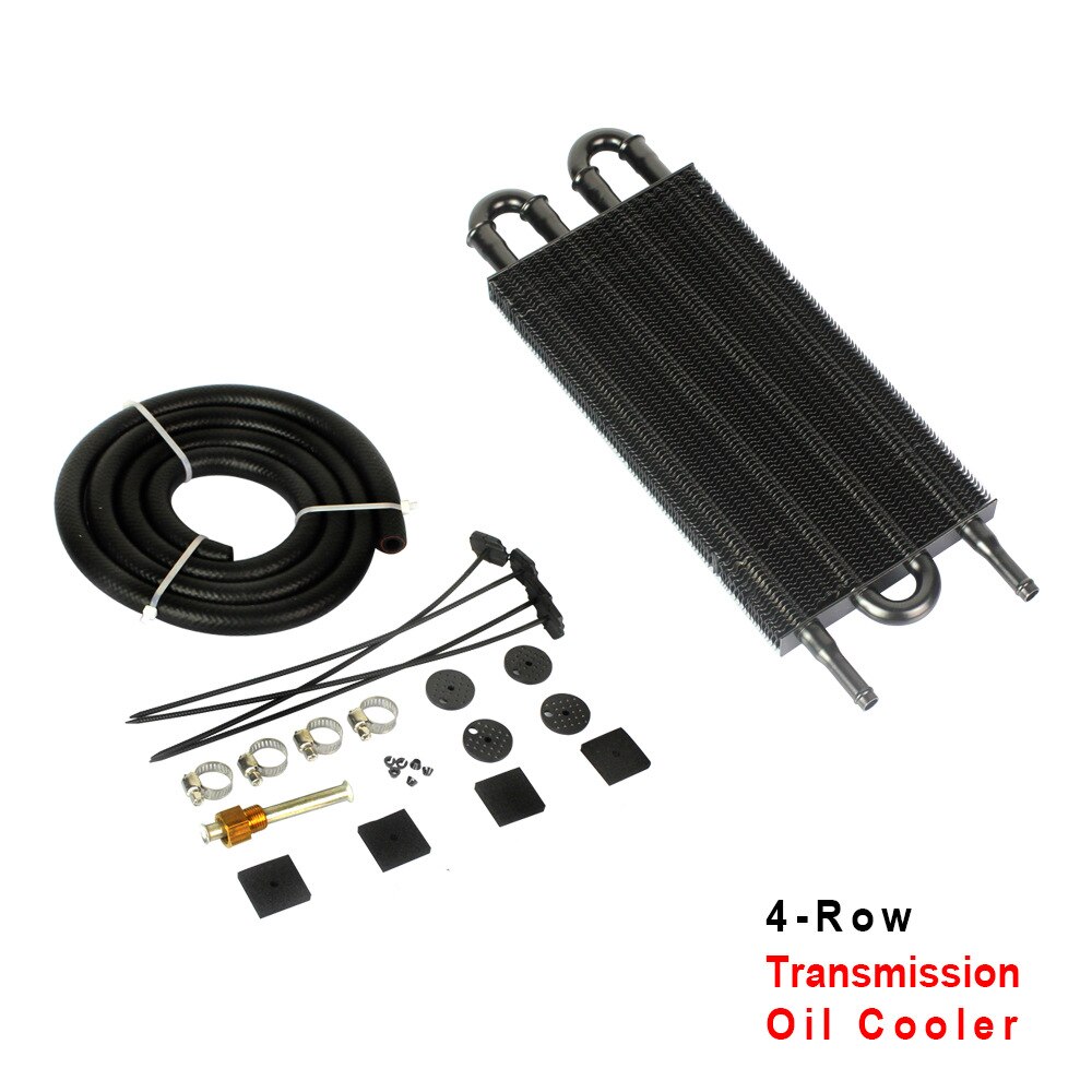 Motor racing oliekøler kit universal auto bil radiator intercooler aluminium racing motor transmission oliekøler kit: Himmelblå