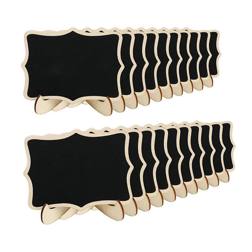 -Mini Chalkboard Sign,20 Pack Small Chalkboards Blackboard for Weddings, Birthday Parties, Message Board Signs and Event De