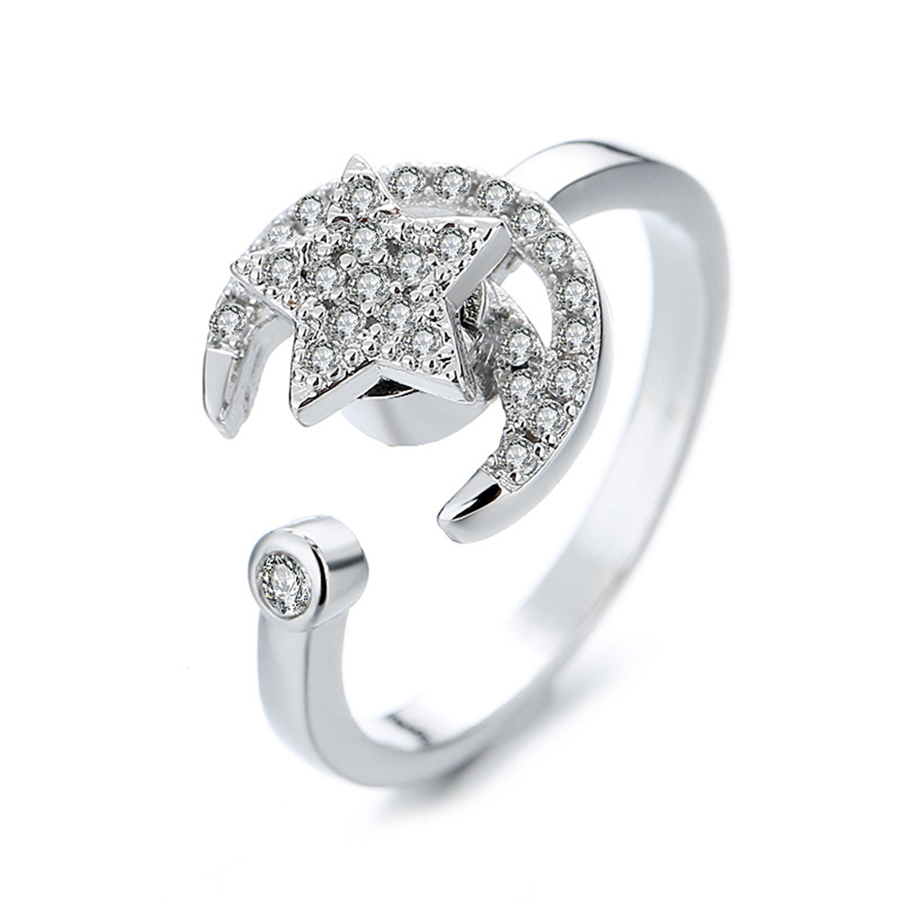 Finger Spinner ansia anello apertura regolabile strass ruota anelli Stress allevia gioielli giocattolo per ragazze donna regali moda: I