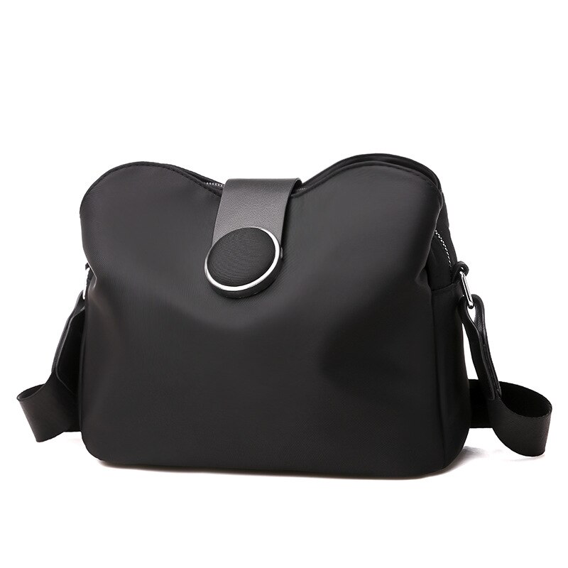 Sac à main Vintage en Nylon imperméable pour femmes, sac à bandoulière sauvage, sacoche Simple pour tous les jours, sac de voyage pour dames: black