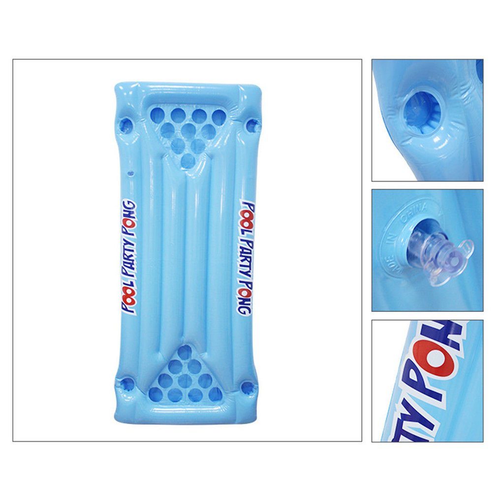 Gonflable bière Pong flotte Table piscine radeau salon PVC flottant radeau avec 24 porte-gobelets pour piscine partie jeu eau jouet