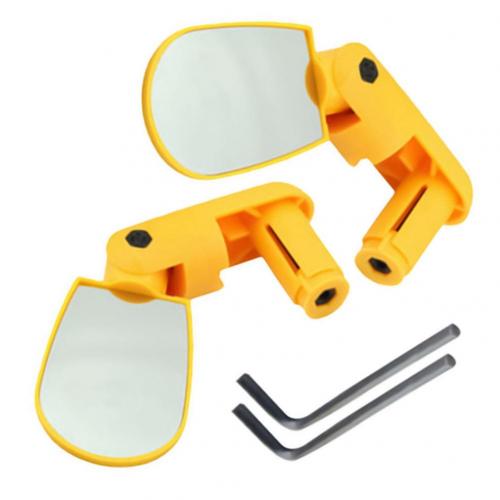 Espejo retrovisor ajustable para manillar de bicicleta de montaña, accesorios para ciclismo de carretera, gran angular, 2 unidades: YELLOW