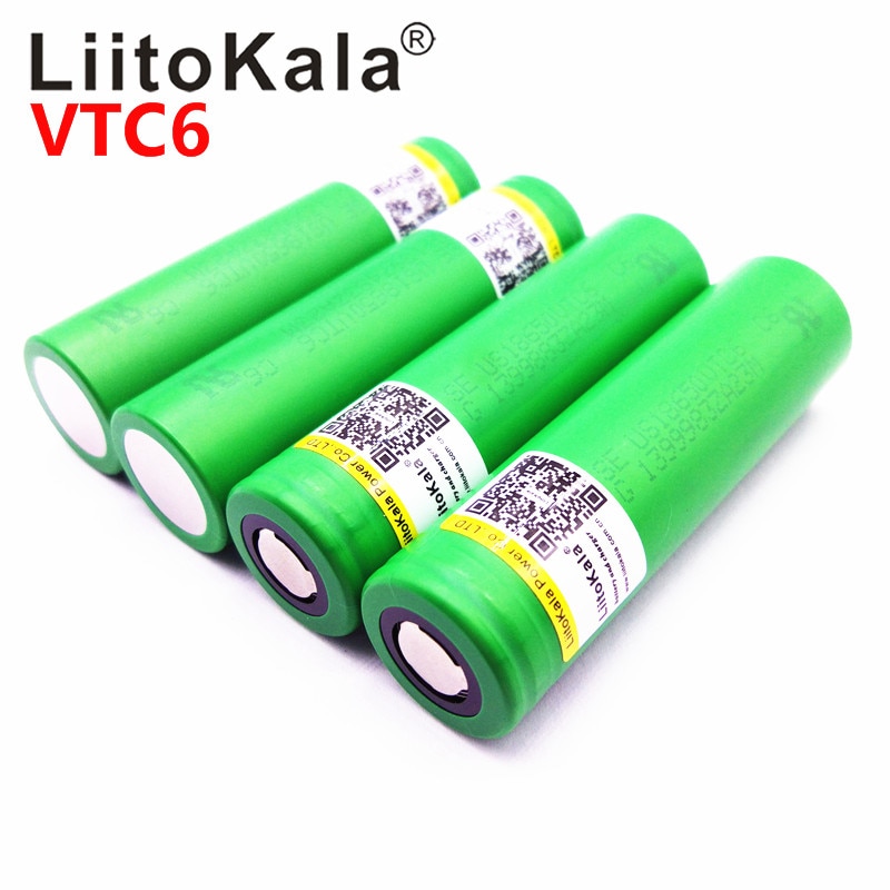 Liitokala VTC6 3.7V 3000 Mah Oplaadbare Li-Ion Batterij 18650 US18650VTC6 30A High Power Batterij Gereedschap Flashligh
