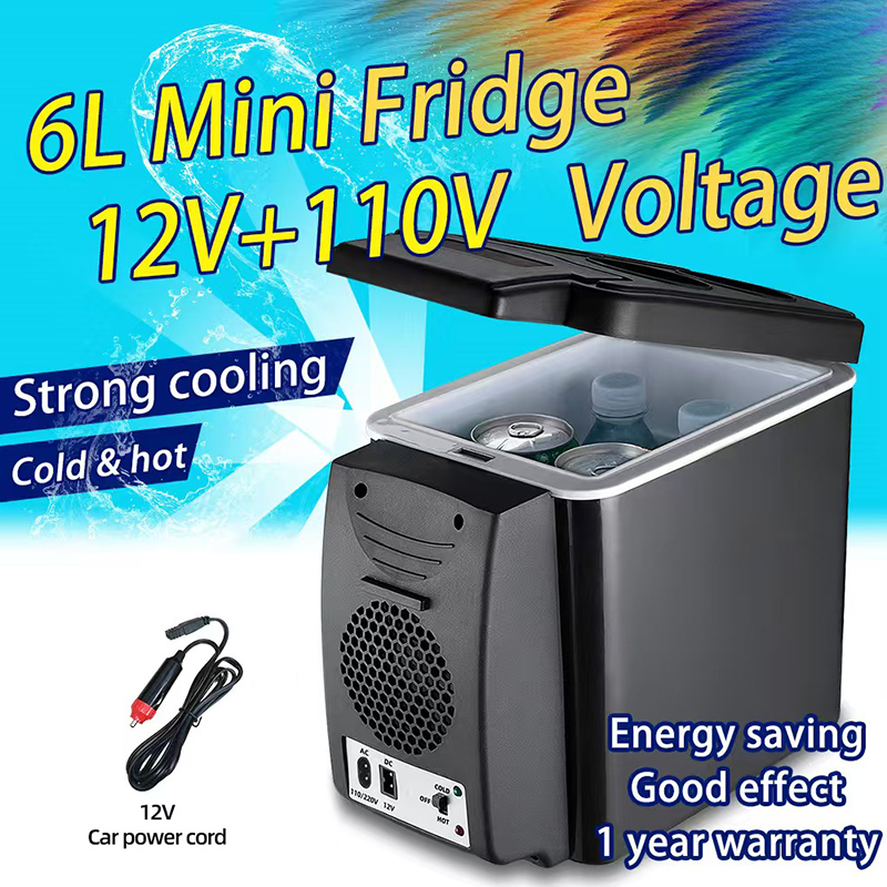 6L 12V Elektrische Auto Tragbare Eis Kasten Mini Tragbare Kühlschrank Gefrierschrank Fahrzeug Kühlung Und Heizung Auto Elektronische Geräte