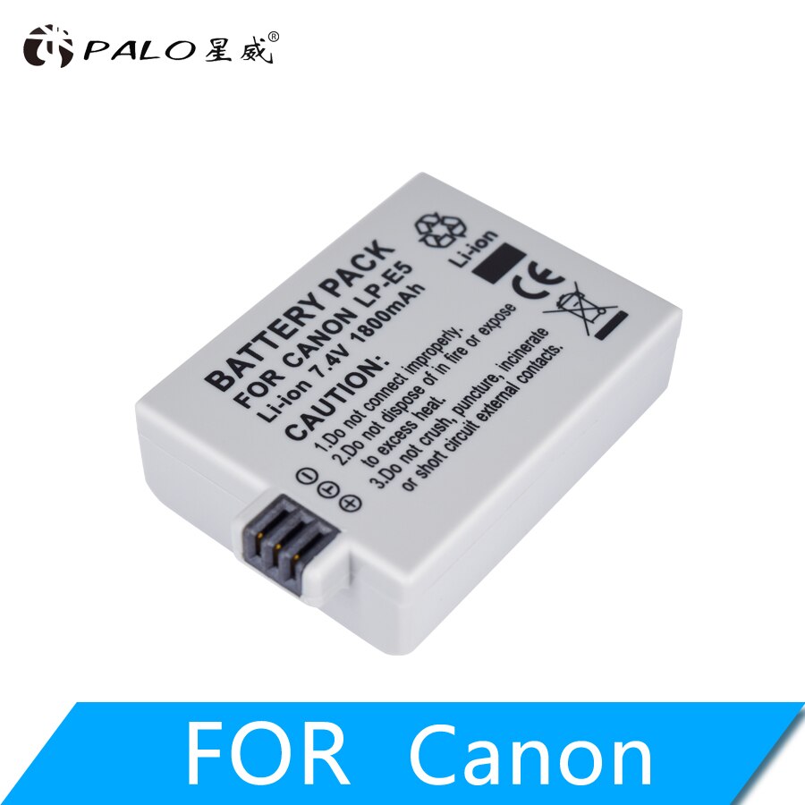 LP-E5 LP E5 lpe5 Cámara batería recargable 1800mAh batería cargador para Canon Eos 450D 500D 1000D beso X3 beso F Rebel Xsi: 1 pc