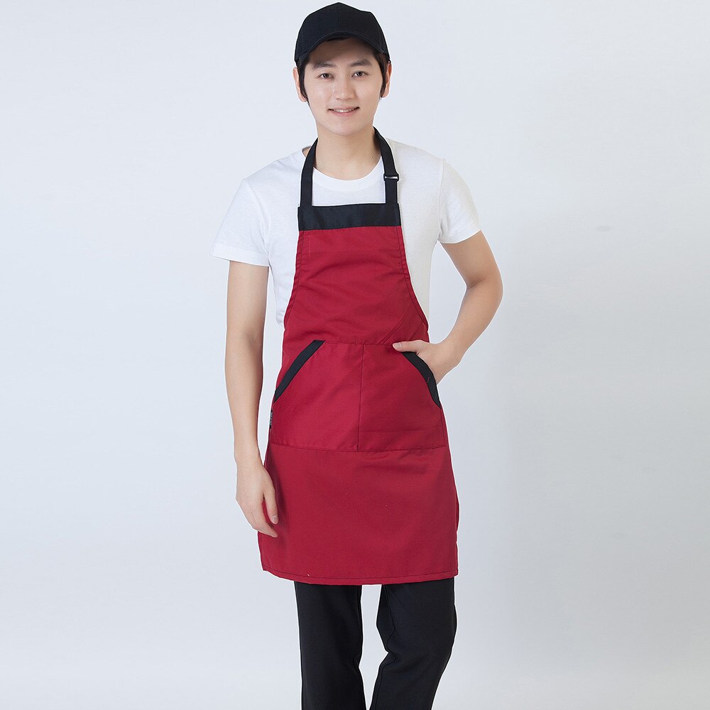 Delantales de Chef para mujer 3 colores de , , tienda de café, panadería, Chef, camarero, limpieza, ropa de trabajo, delantales
