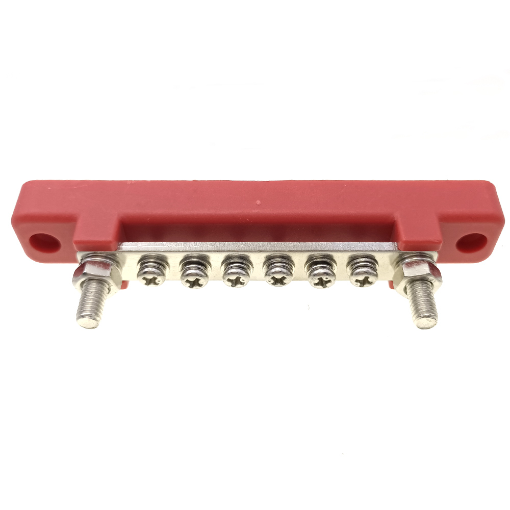 48V DC 150A 6Way Power Distribution Block Bus Bar Car Terminal Block Negative Bus Bar for Caravan Truck Boat Circuit Integration