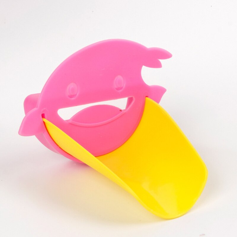 Mooie Cartoon Kraan Extender Voor Kids Hand Wassen In Badkamer Wastafel Accessoires Keuken Handig Voor Baby Wassen Helper: dolphin pink yellow