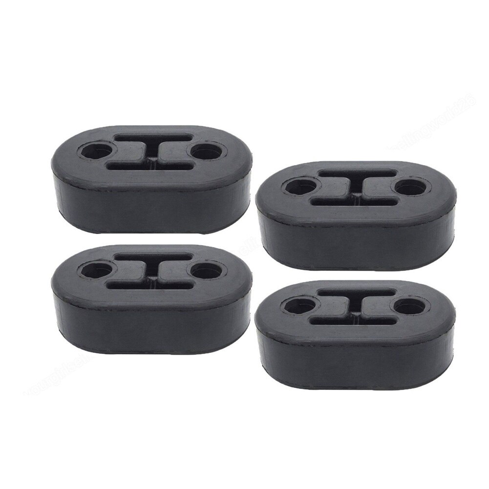 Soporte aislador de 4 AGUJEROS PARA silenciador, accesorios de automóviles, colgador de tubo de escape de goma, Universal, 4 Uds.