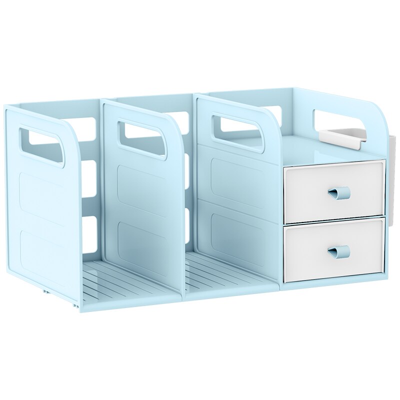 HCKG Bookshelf Folder Storage Box on The Desk Simple File Rack Pen Holder Book Stand Office Organize Desktop Rack Desk Organizer
