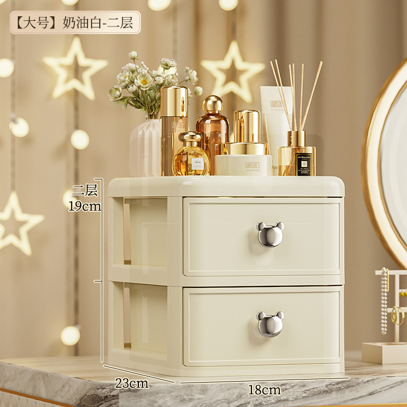 Mini skrivebordsopbevaringsboks skuffestil smykker papirvarer tape diverse varer kasse bog skrivebord kompakt opbevaringsbeholder