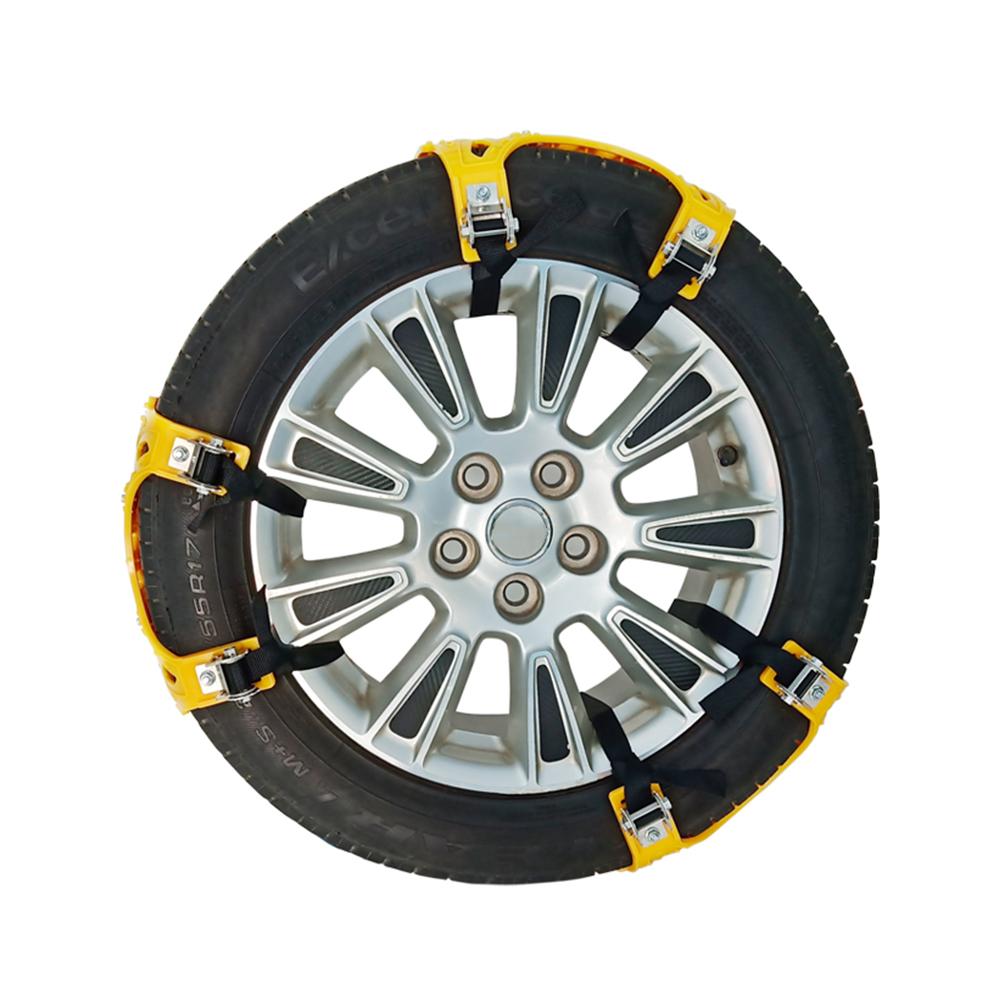 6pcs Car Tire Snow Chain Rubber Snow Chain Winter Snow Relief Supplies Perfect Grip Easy To Install For Cars Universal