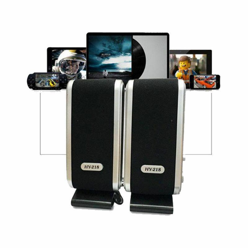 2 Pcs Usb Power Computer Speakers Stereo 3.5Mm Met Jack Oor Voor Desktop Pc Laptop Stereo Sound Music Player voor Tv Computer