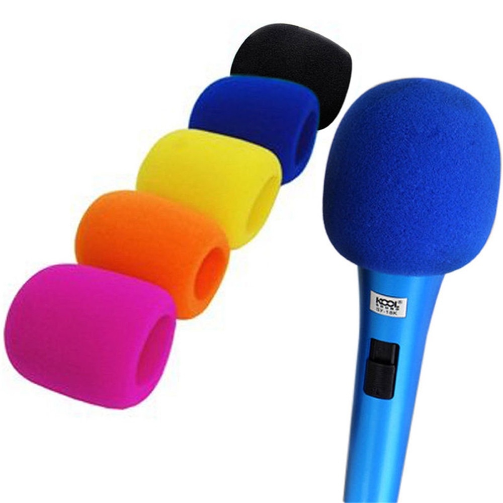 10 Pcs Kleurrijke Handheld Stage Microfoon Windscherm Foam Mic Cover Spons Voor Ktv