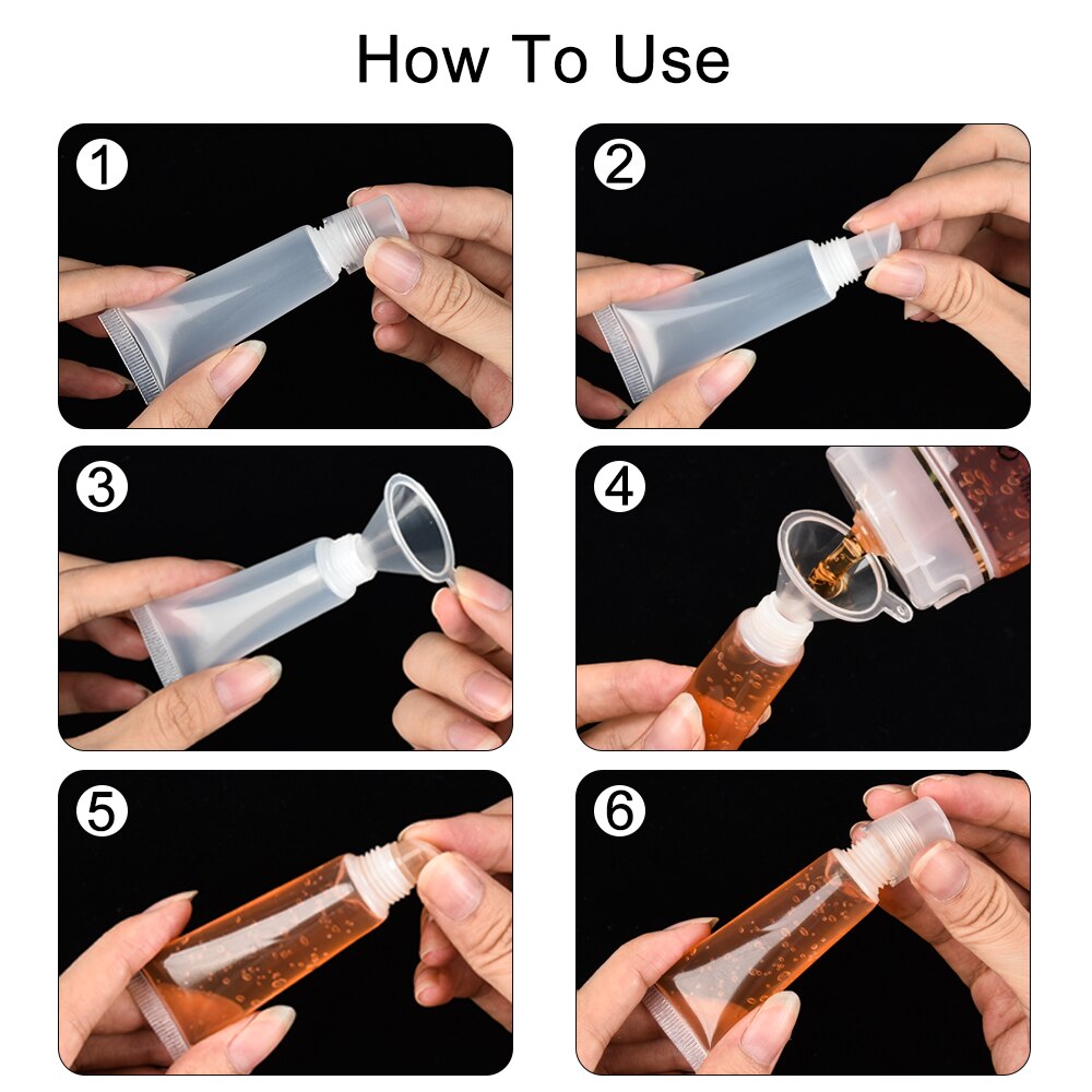 30Pcs 10ml Empty Lip Gloss Tubes with Lip Balm Containers Refillable Bottles DIY Cosmetic Makeup Travel Makeup Squeeze Container