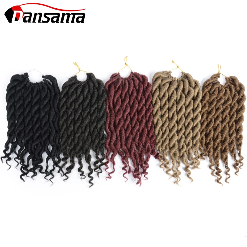 Dansama Godin Faux Locs Haak Hair Synthetisch Haar Gehaakte Vlechten Hair Extensions 12 Inch Blond Zwart Ombre Voor Vrouwen Mannen