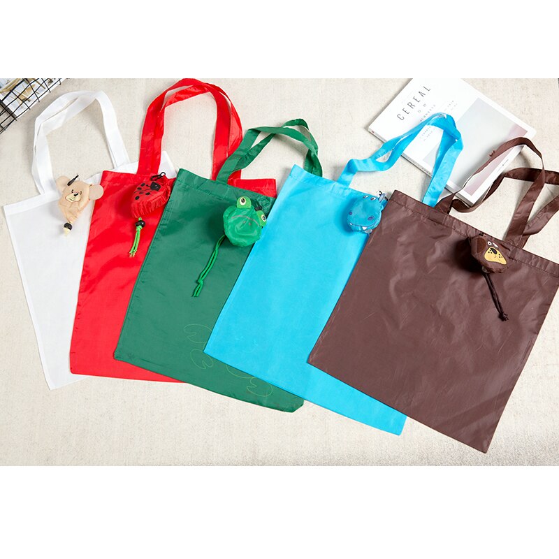Sac de textile Portable réutilisable shopping Polyester sac à provisions pliable pochette pliante Polyester grande capacité sacs à main de stockage