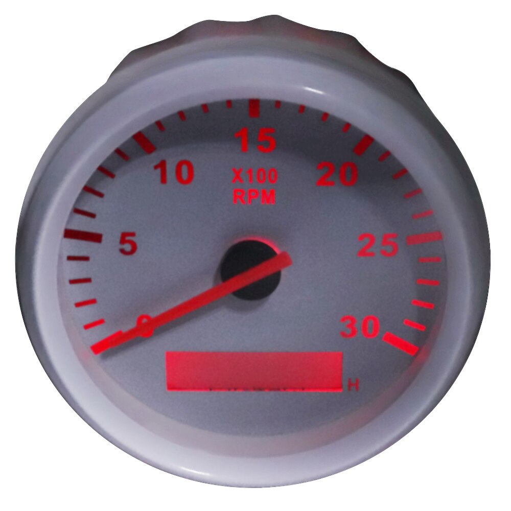 85mm Auto Boot Tacho meter Gauge Marine-Tachometer mit LCD 3000 4000 6000 8000 RPM 12V/24V Rot Hintergrundbeleuchtung