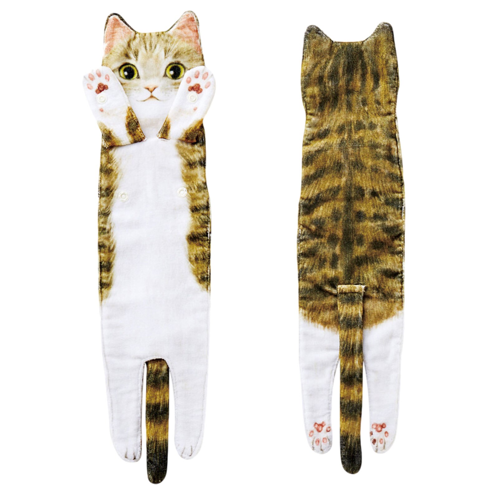 6 Styles Newest Cat Hand Towels Long Cat Shape Wipe Handkerchiefs Bath Towels for Bathroom Kitchen: D