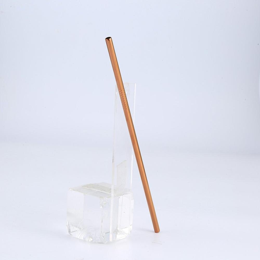 Colorful Drinking Straw Reusable 304 Stainless Steel Metal Straw Sturdy Bent Straight Drinks Straw